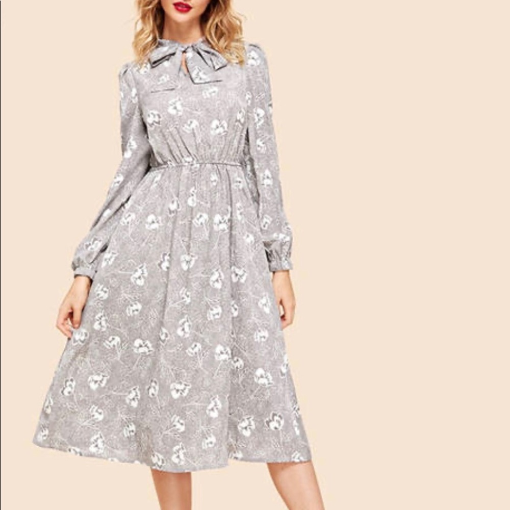 Shein Grey Midi Dress